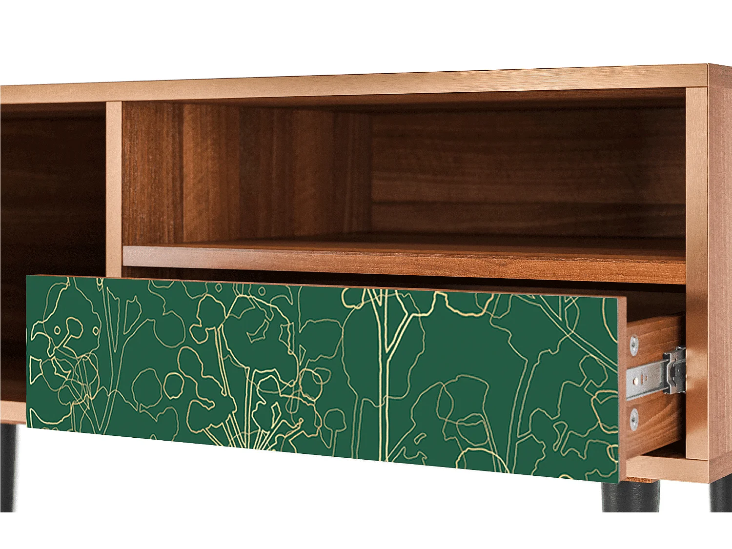 Mueble de TV - 115х59х48 cm - T3 - Emerald Forest, Nogueira