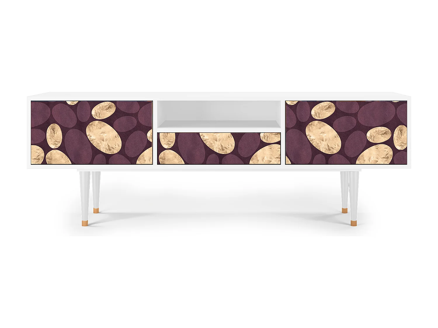 Meuble TV - 170х59х41 cm - T6 - Fine Wine, Blanc