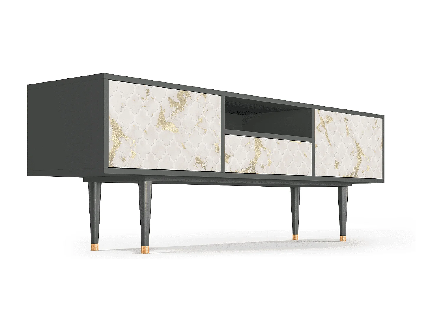 Mueble de TV - 170х59х41 cm - T6 - Sahara desert, Antracita