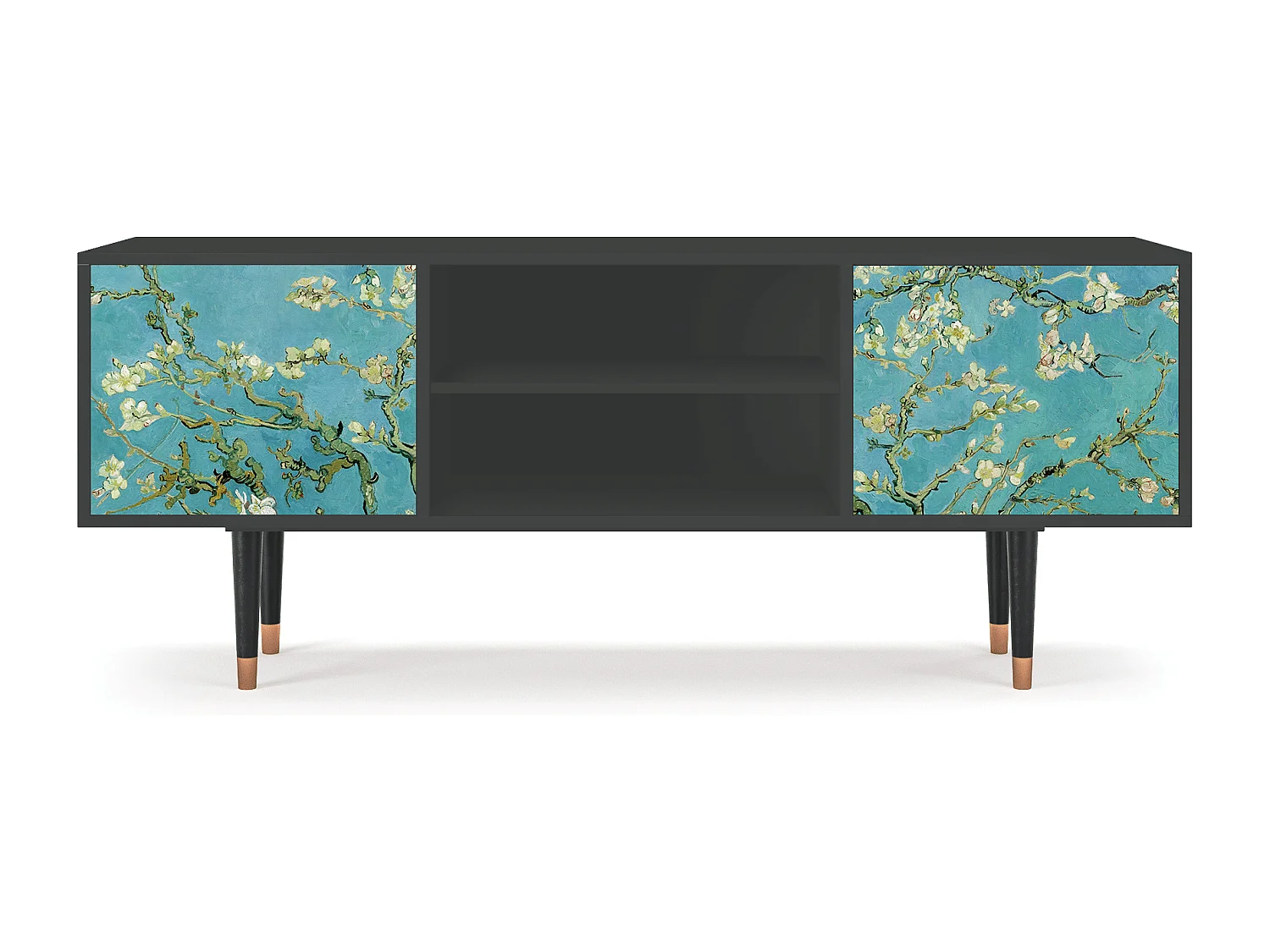 Szafka RTV - 170х69х48 cm - T2 - Almond Blossom, Antracyt