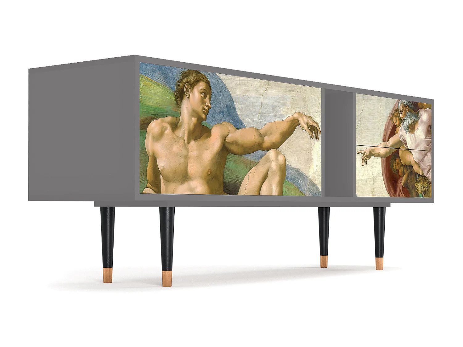 TV-meubel - 170х69х48 cm - T1 - The Creation of Adam, Grijs