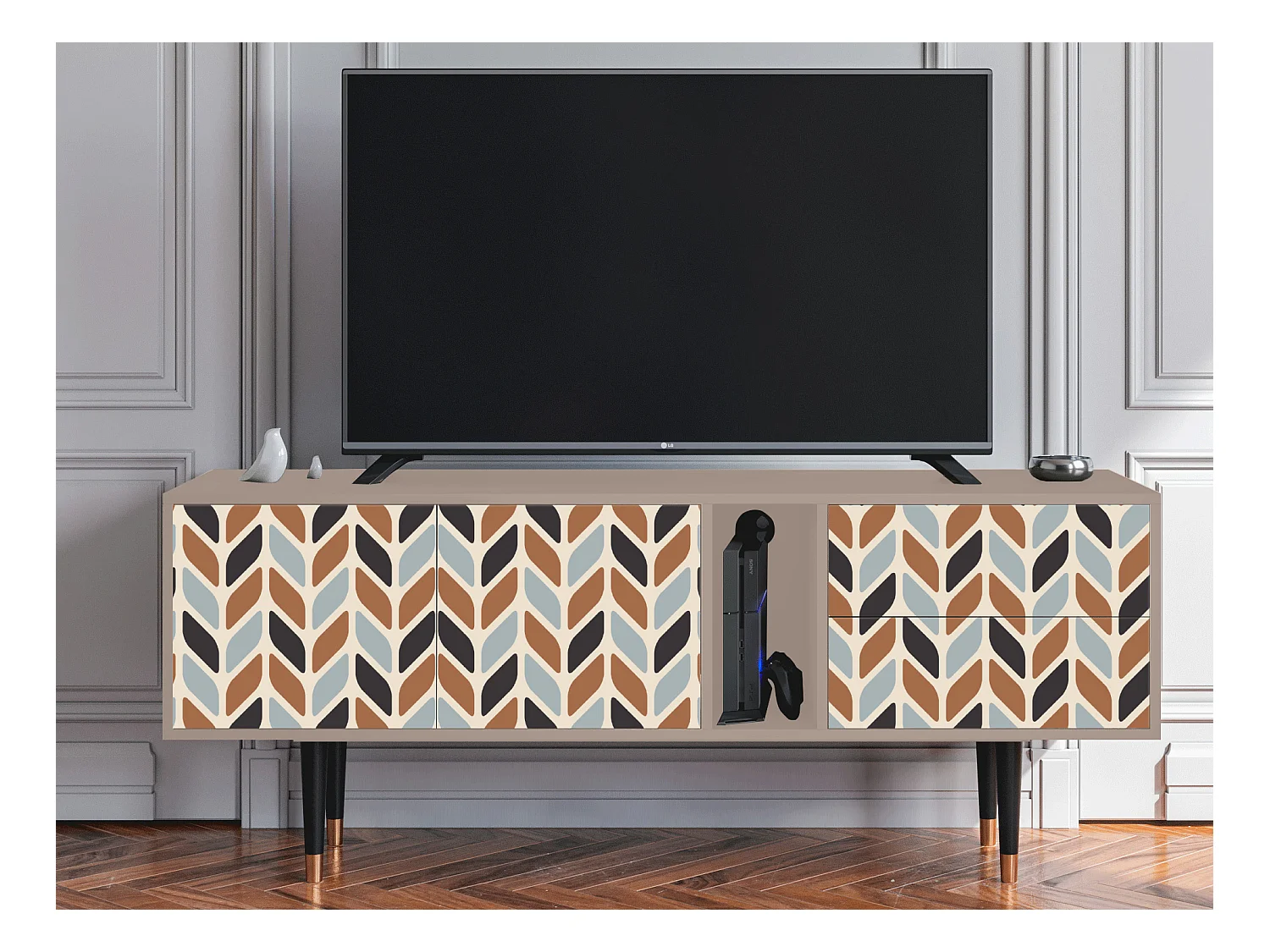 TV-meubel - 170х69х48 cm - T1 - Beige Laure, Latte