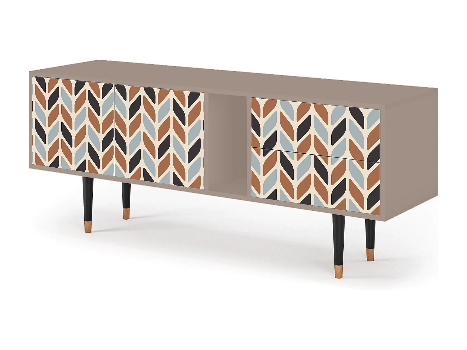 Mueble de TV - 170х69х48 cm - T1 - Beige Laure, Latte