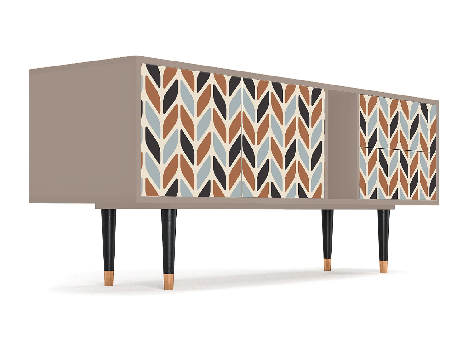 Mueble de TV - 170х69х48 cm - T1 - Beige Laure, Latte