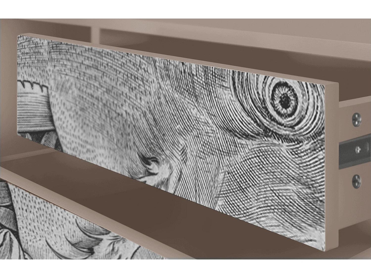 TV-Möbel - 170х59х48 cm - T4 - Big Fish Eat Little, Latte