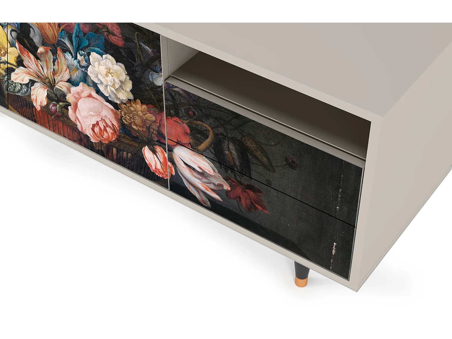 Mobile TV - 125х56х41 cm - T7 - Still Life with Flowers, Sabbia