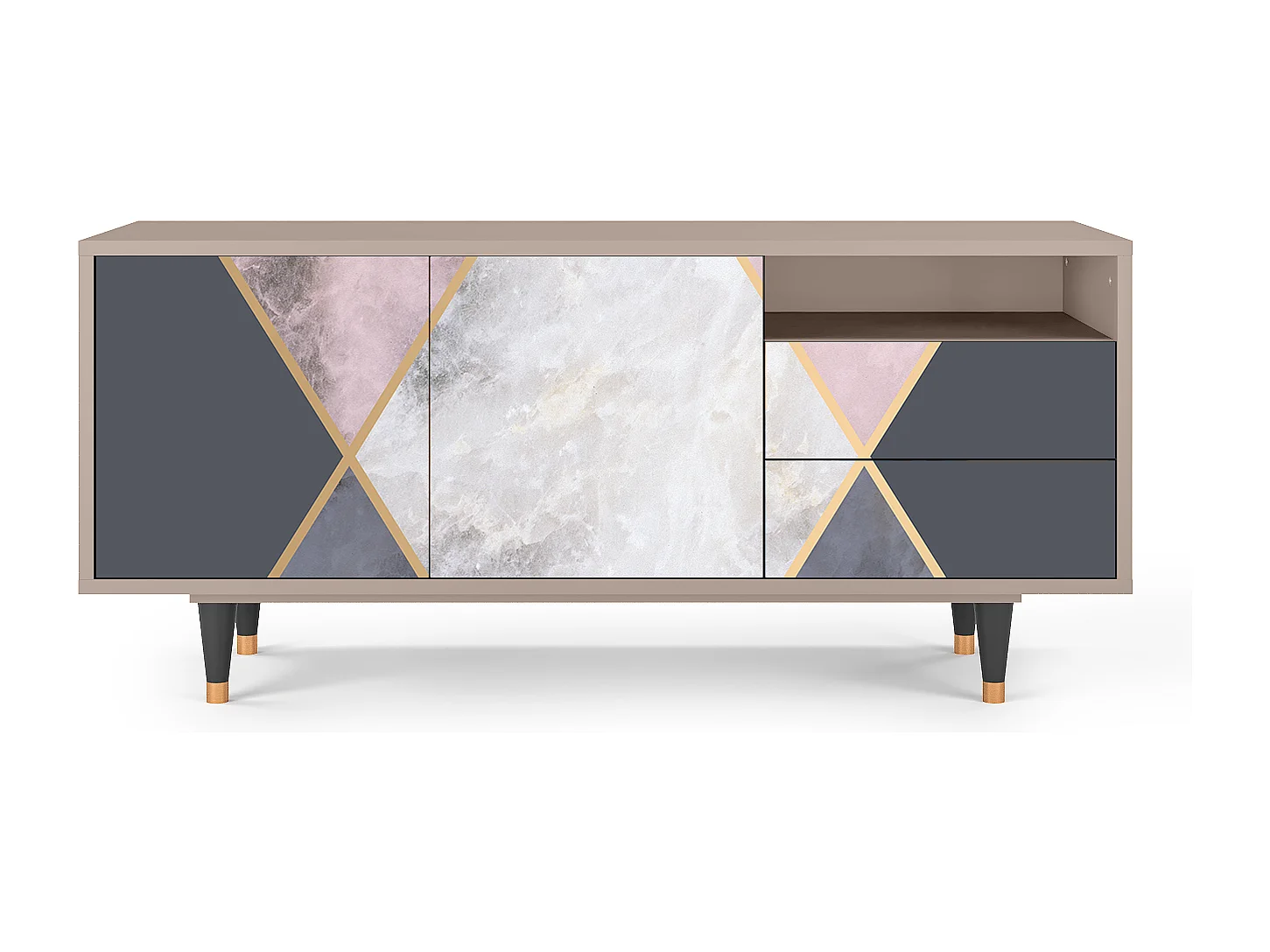 Meuble TV - 125х56х41 cm - T7 - Ideal Harmony, Latte