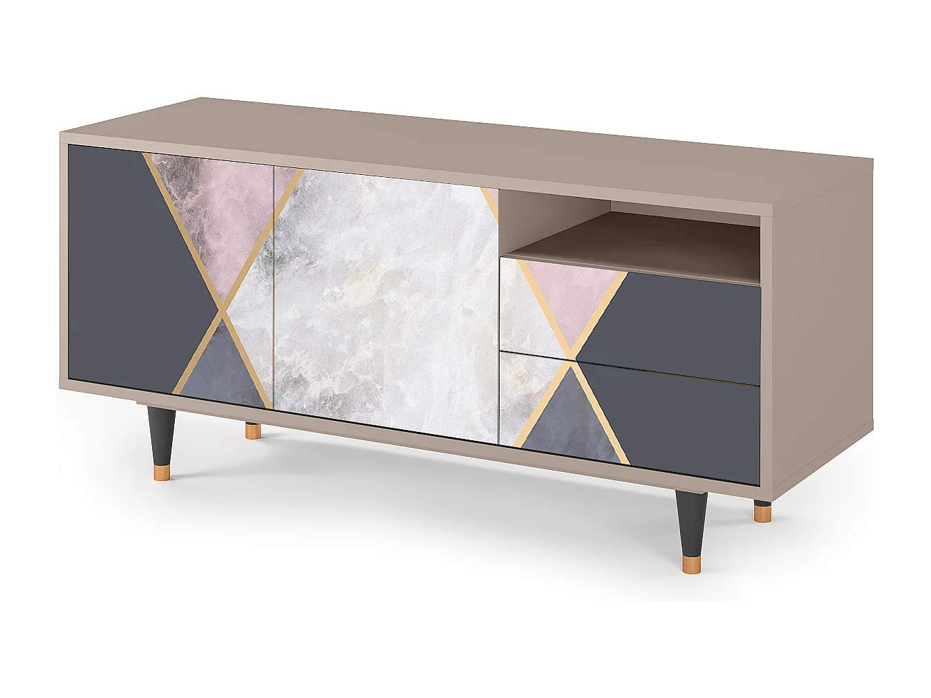 TV-meubel - 125х56х41 cm - T7 - Ideal Harmony, Latte