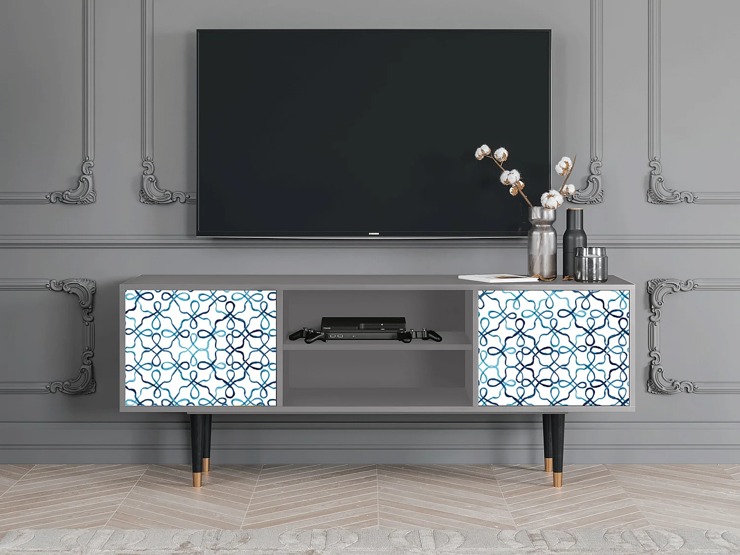 TV-Möbel - 170х69х48 cm - T2 - Marine Strings, Grau