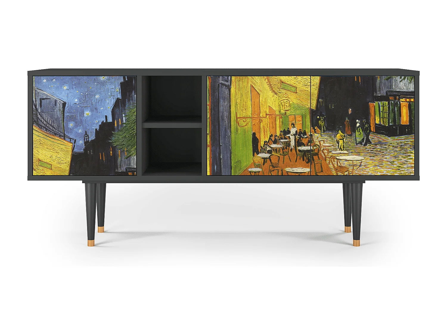 TV-Möbel - 150х69х41 cm - T5 - Café Terrace at Night, Anthrazit