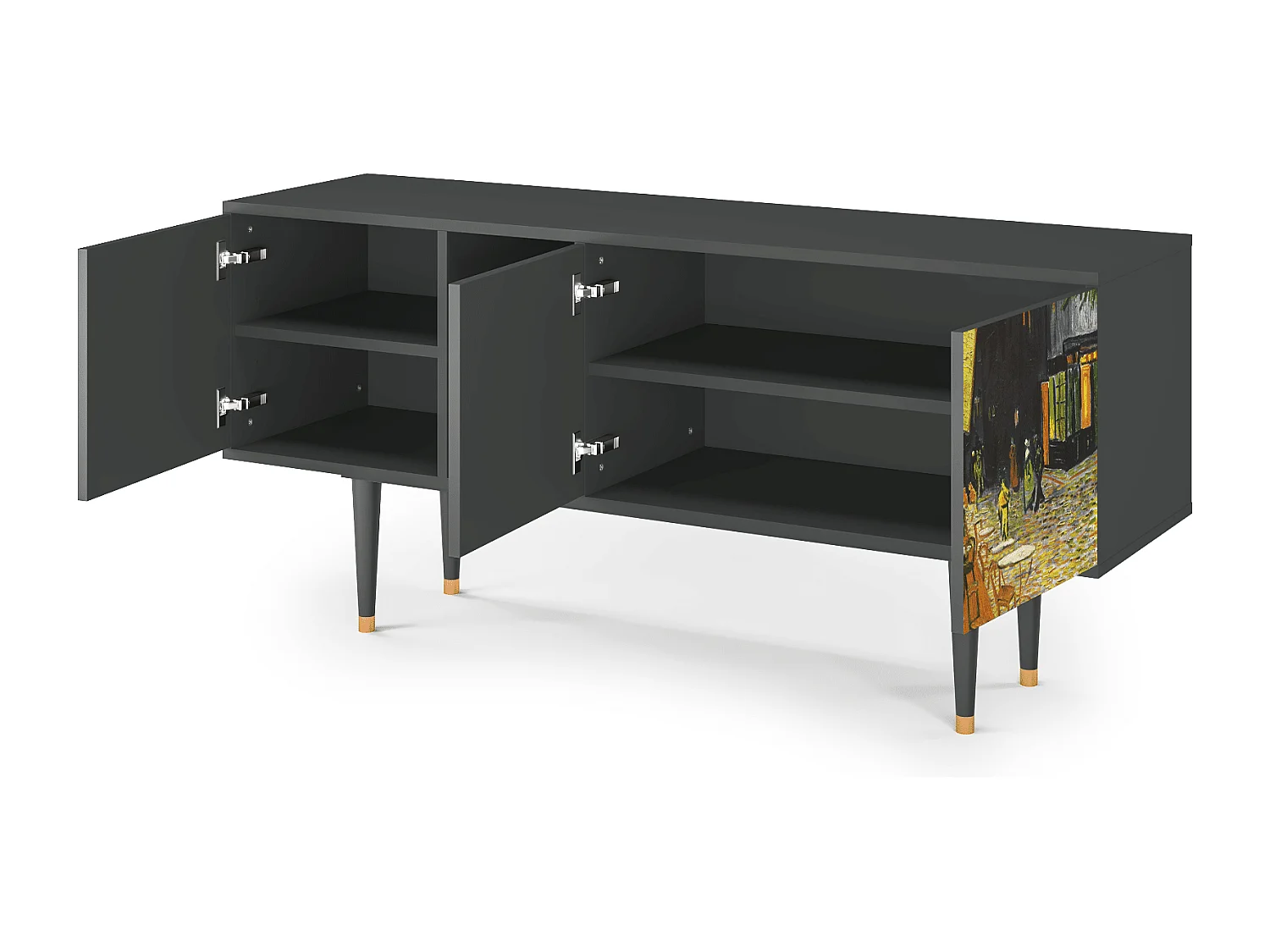 TV-Möbel - 150х69х41 cm - T5 - Café Terrace at Night, Anthrazit