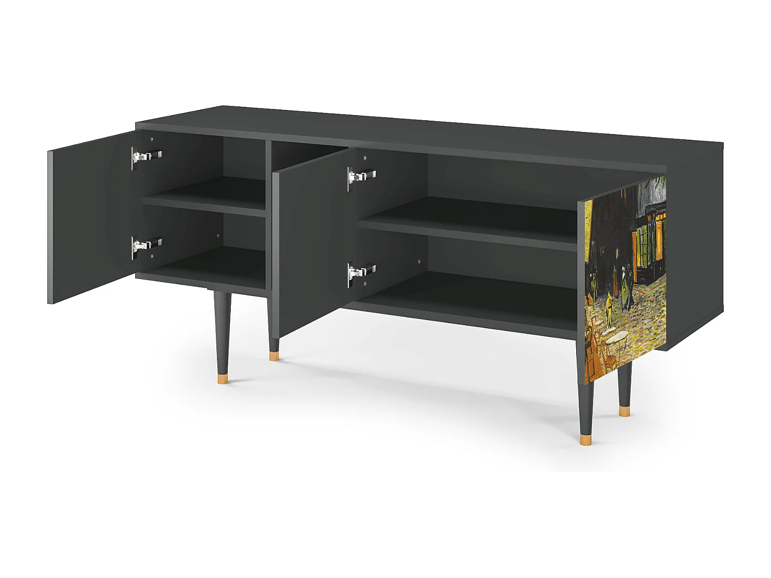 Meuble TV - 150х69х41 cm - T5 - Café Terrace at Night, Anthracite