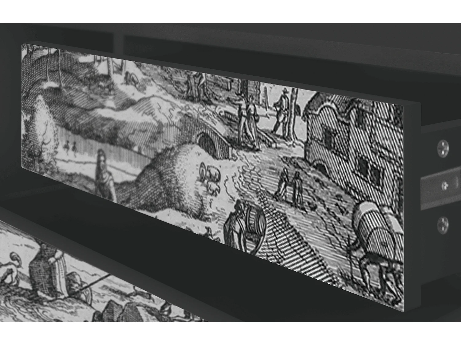 Mobile TV - 170х59х48 cm - T4 - Bird Dropping, Antracite