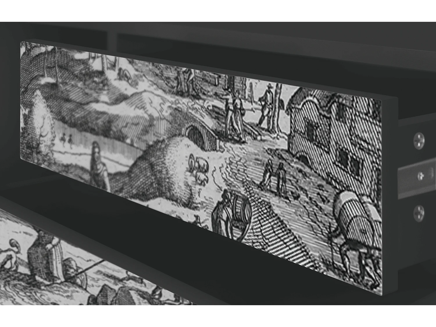 Mueble de TV - 170х59х48 cm - T4 - Bird Dropping, Antracite