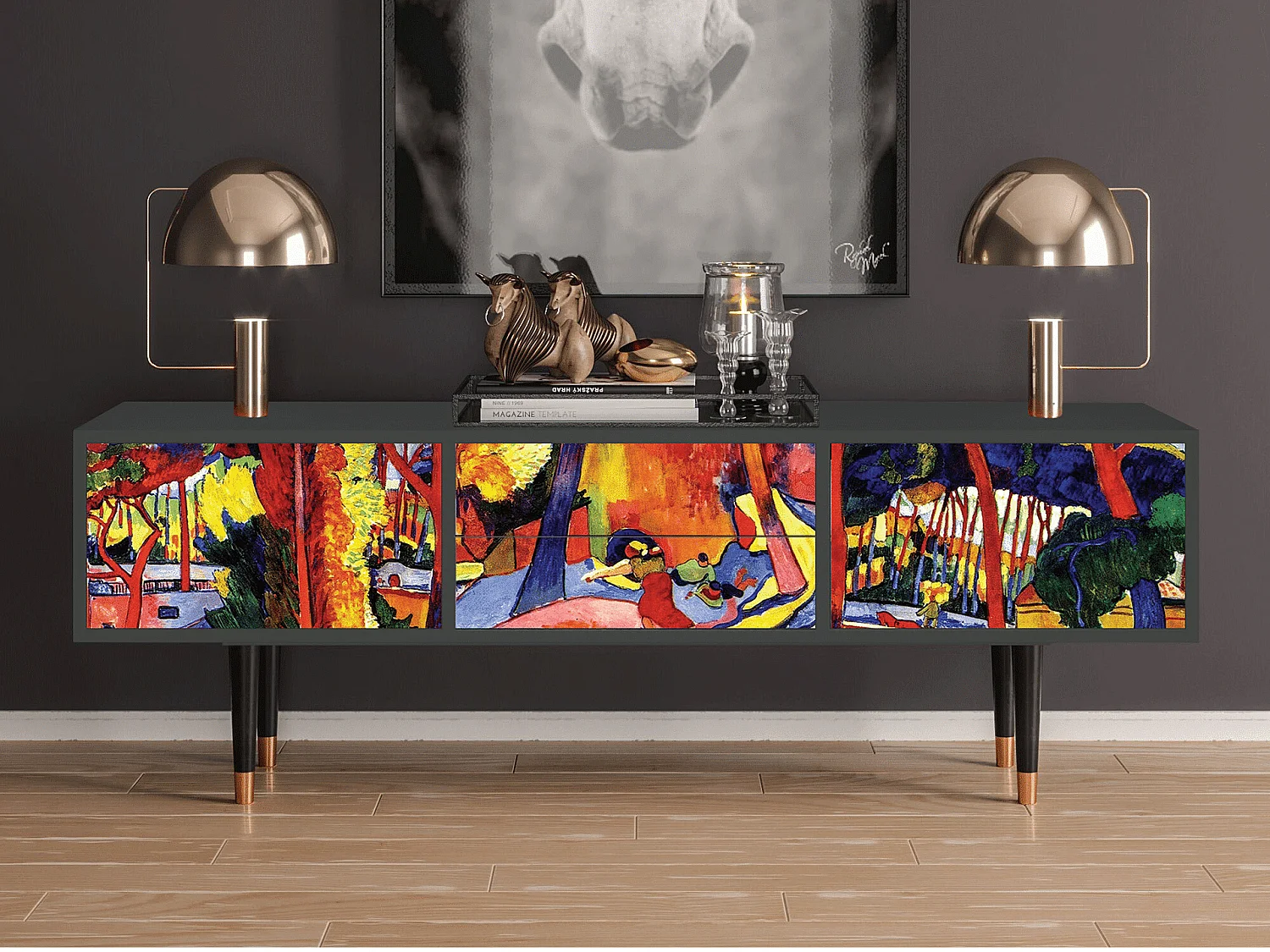 Meuble TV - 170х59х48 cm - T4 - The Turning Road, Anthracite