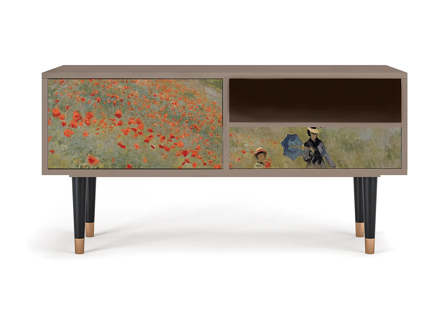 Mueble de TV - 115х59х48 cm - T3 - The Poppy Field   , Latte