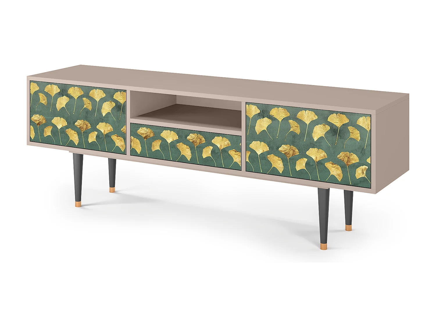 Mobile TV - 170х59х41 cm - T6 - Gingko leaves, Sabbia