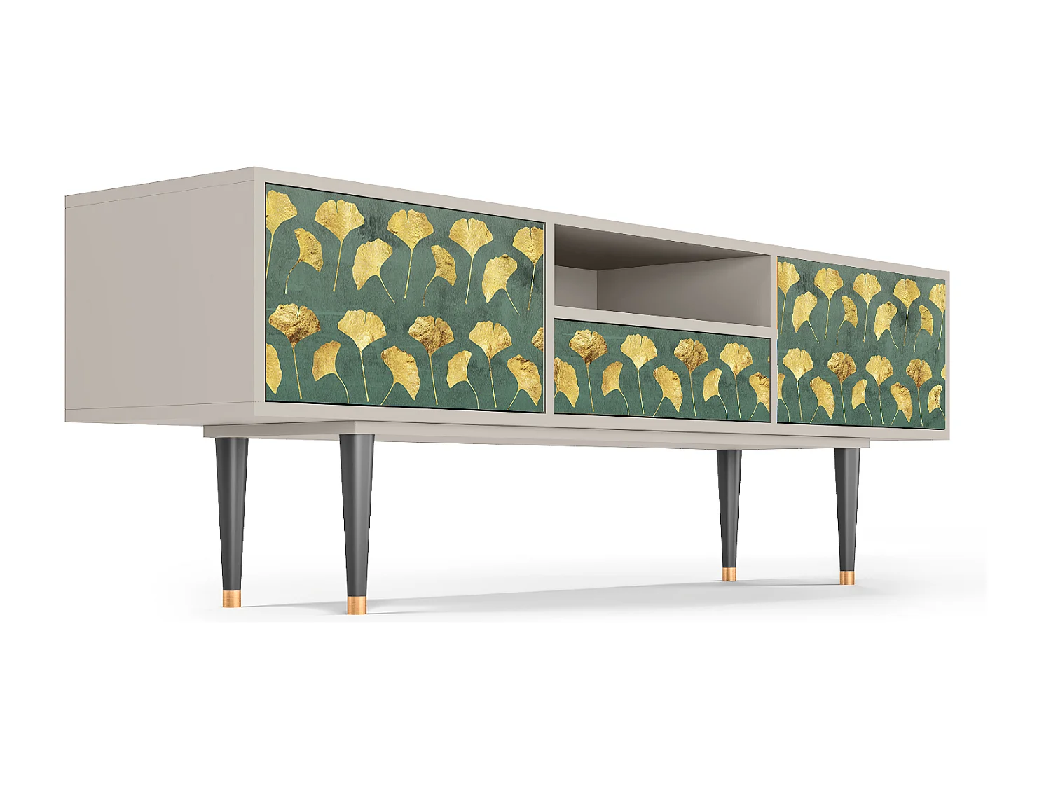 Mobile TV - 170х59х41 cm - T6 - Gingko leaves, Sabbia