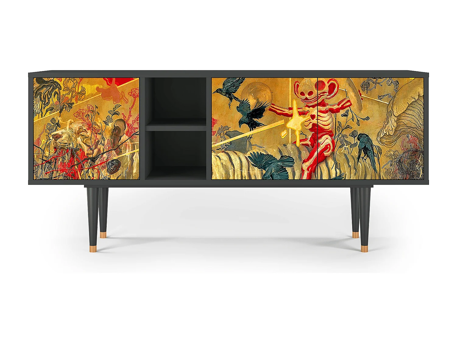 Meuble TV - 150х69х41 cm - T5 - Blood by James Jean, Anthracite