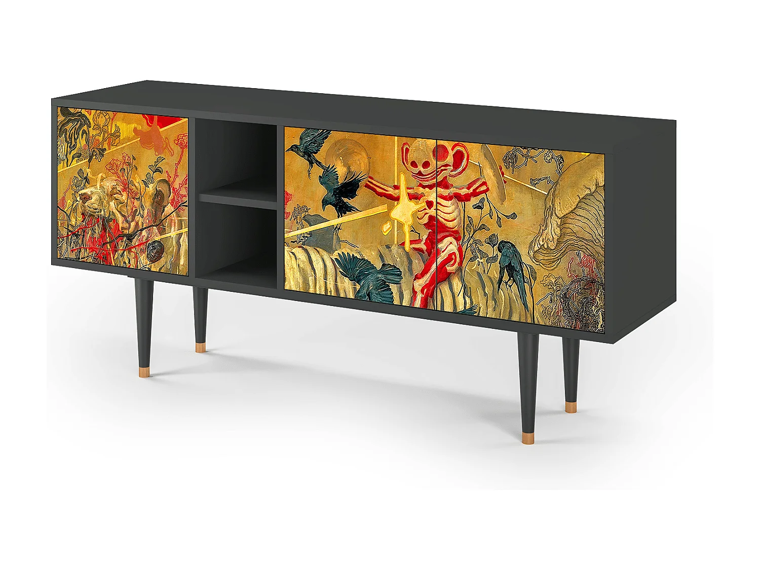 Meuble TV - 150х69х41 cm - T5 - Blood by James Jean, Anthracite