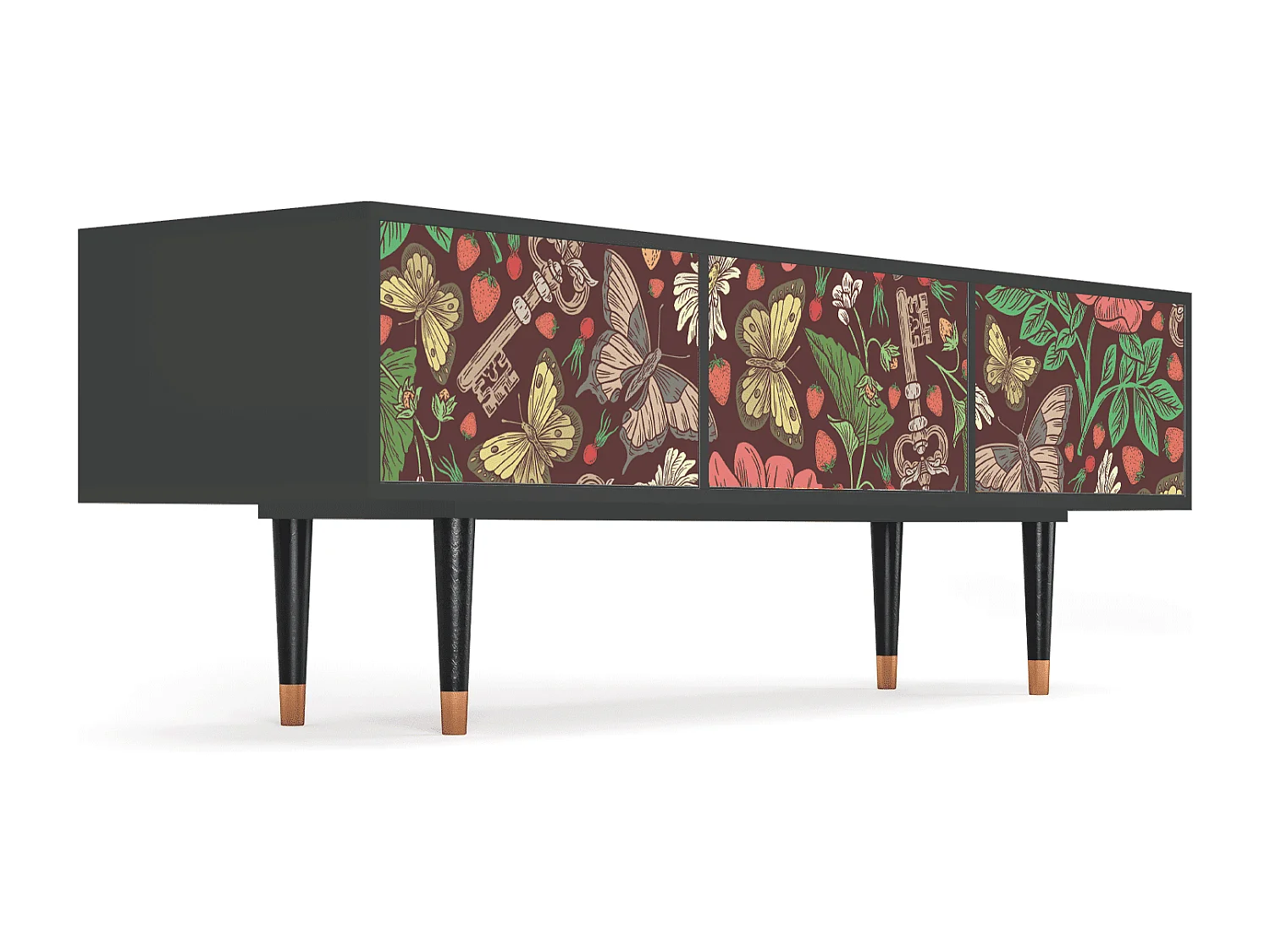 Mueble de TV - 170х59х48 cm - T4 - Alice in Wonderland, Antracita