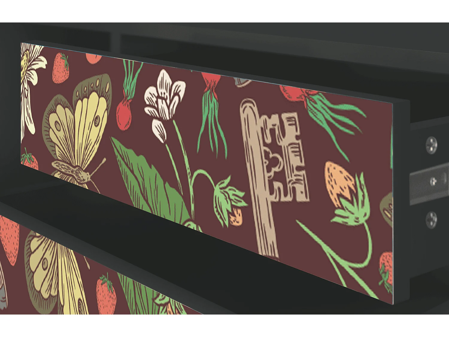 Mueble de TV - 170х59х48 cm - T4 - Alice in Wonderland, Antracita