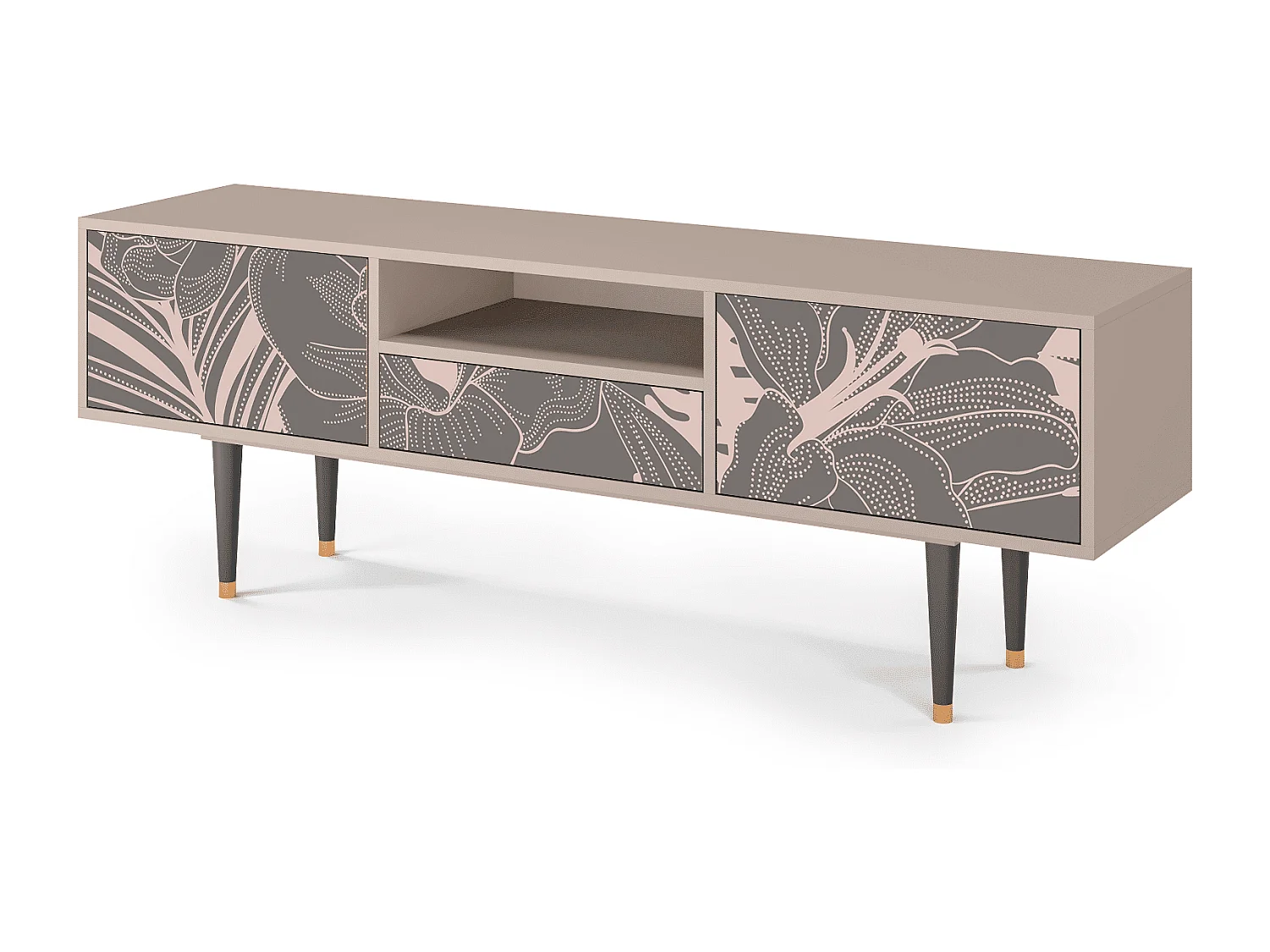 Mobile TV - 170х59х41 cm - T6 - Issabelline Flower, Latte