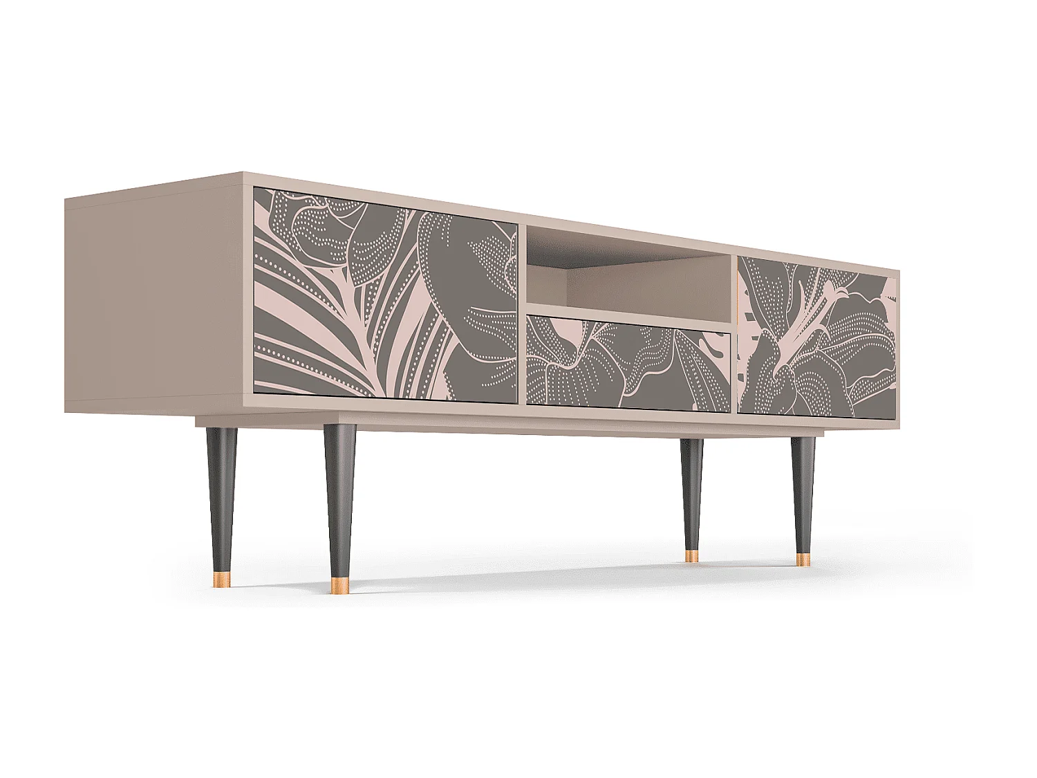 Mobile TV - 170х59х41 cm - T6 - Issabelline Flower, Latte