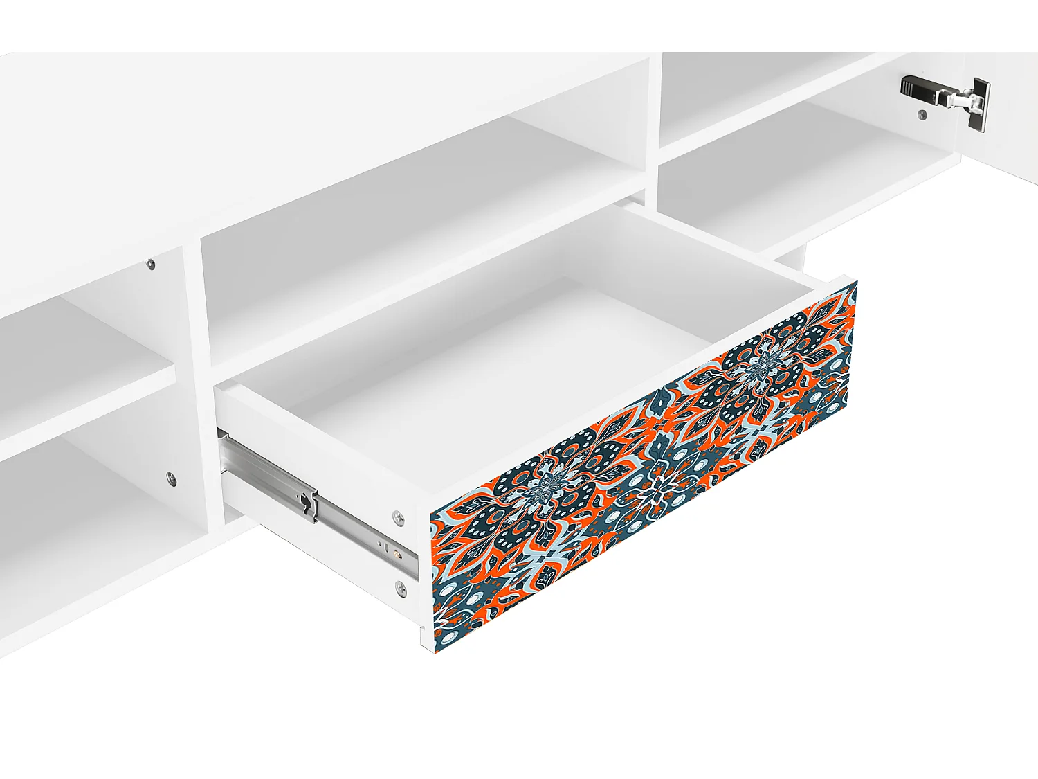 Meuble TV - 170х59х41 cm - T6 - Fire Beetle, Blanc