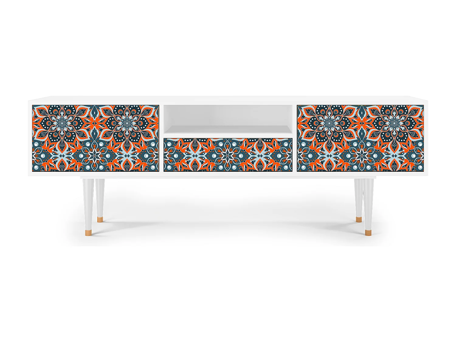 Meuble TV - 170х59х41 cm - T6 - Fire Beetle, Blanc