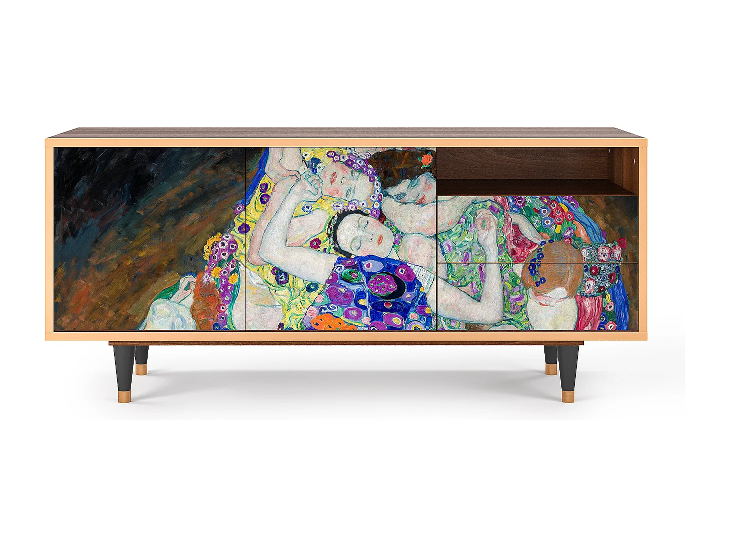 Meuble TV - 125х56х41 cm - T7 - The Maiden by Klimt, Noyer