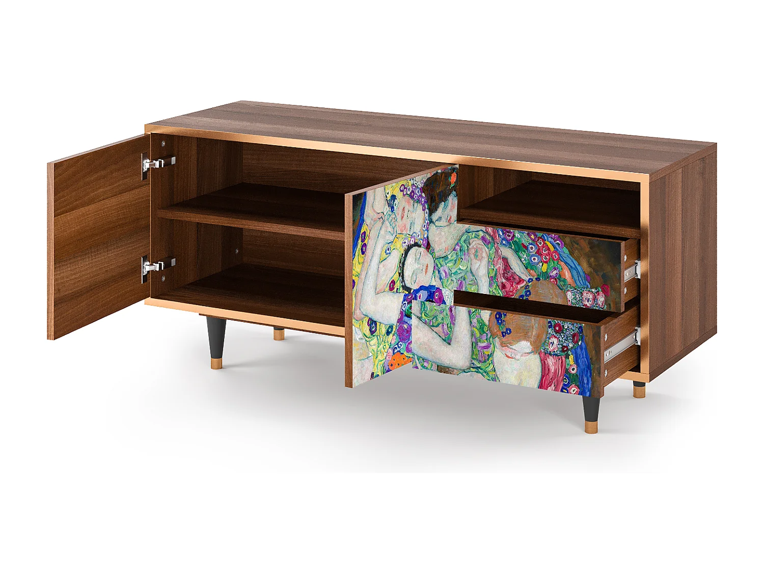 Meuble TV - 125х56х41 cm - T7 - The Maiden by Klimt, Noyer