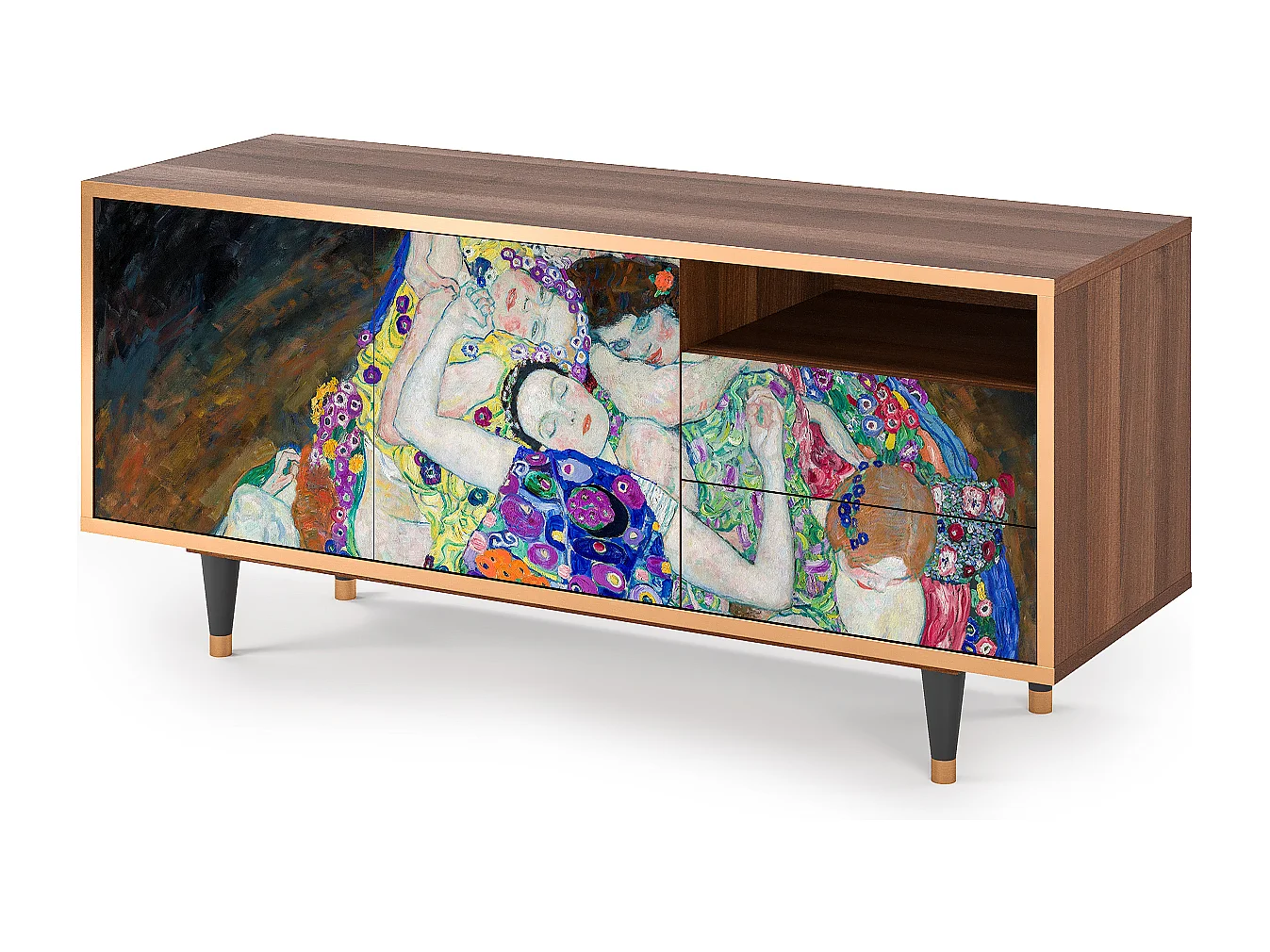 Meuble TV - 125х56х41 cm - T7 - The Maiden by Klimt, Noyer