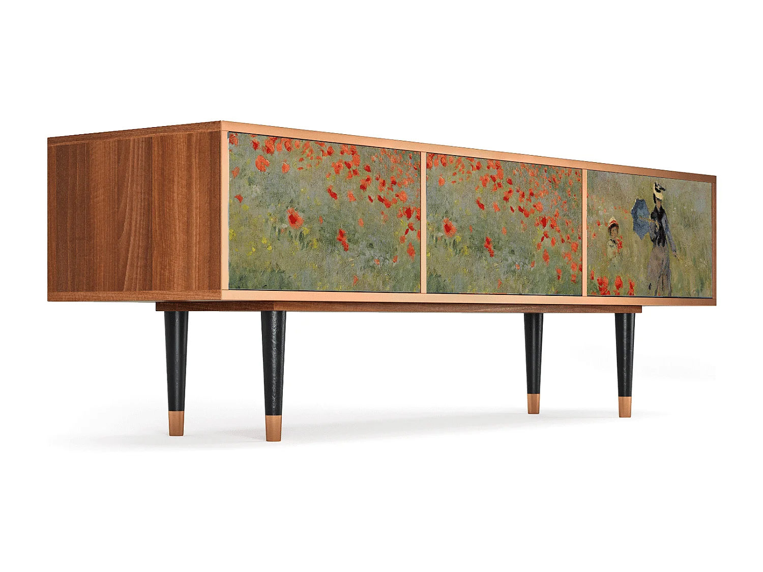 TV-Möbel - 170х59х48 cm - T4 - The Poppy Field   , Walnuss