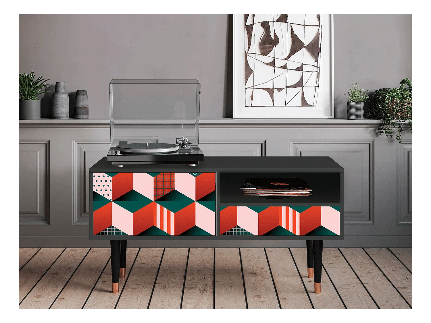 Meuble TV - 115х59х48 cm - T3 - Pepsi-Cola, Anthracite