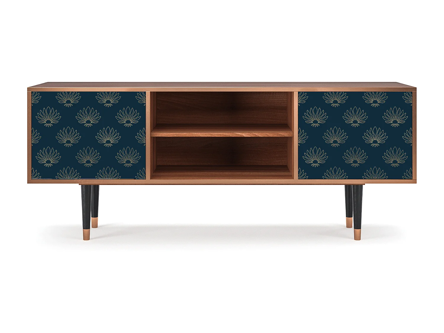 Meuble TV - 170х69х48 cm - T2 - Blue Lotus, Noyer