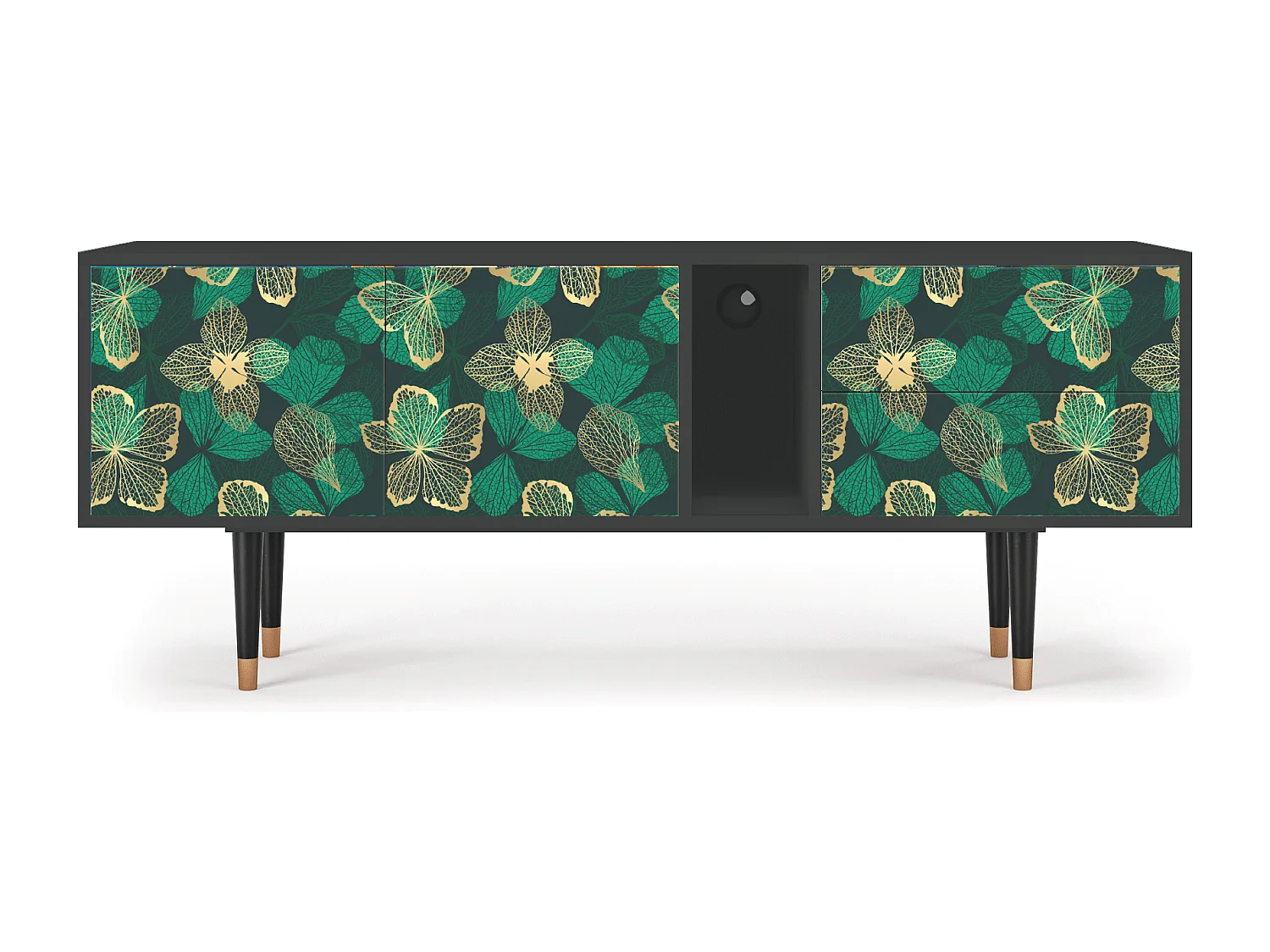 Meuble TV - 170х69х48 cm - T1 - Green Flower, Anthracite