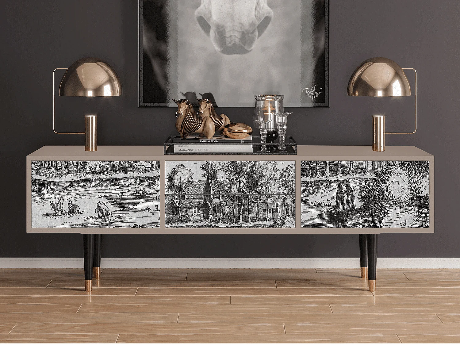 Meuble TV - 170х59х48 cm - T4 - A Pond, Latte