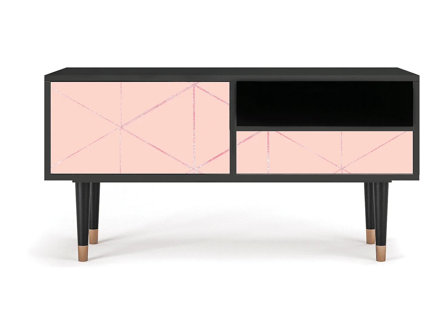 Meuble TV - 115х59х48 cm - T3 - Rose Quartz, Anthracite