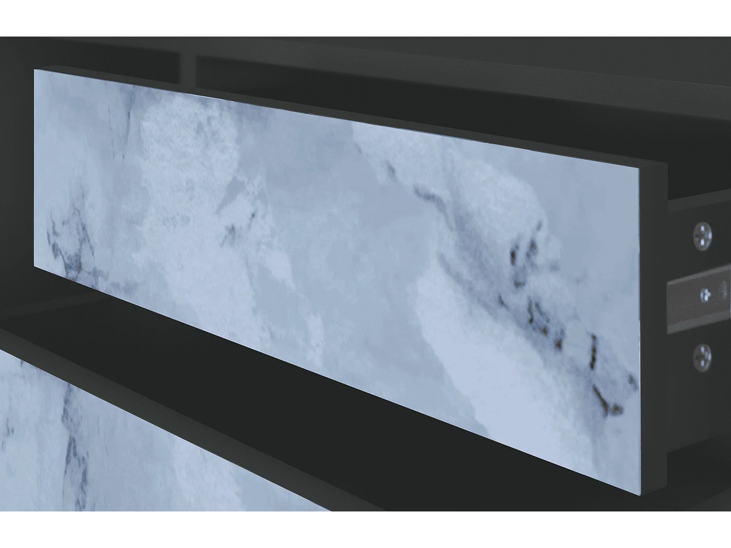 Szafka RTV - 170х59х48 cm - T4 - Feather Ice, Antracyt