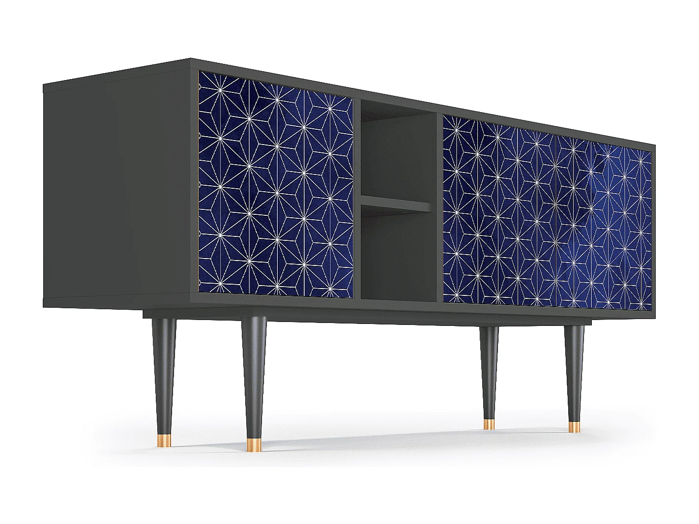 Mueble de TV - 150х69х41 cm - T5 - Milky Way, Antracita