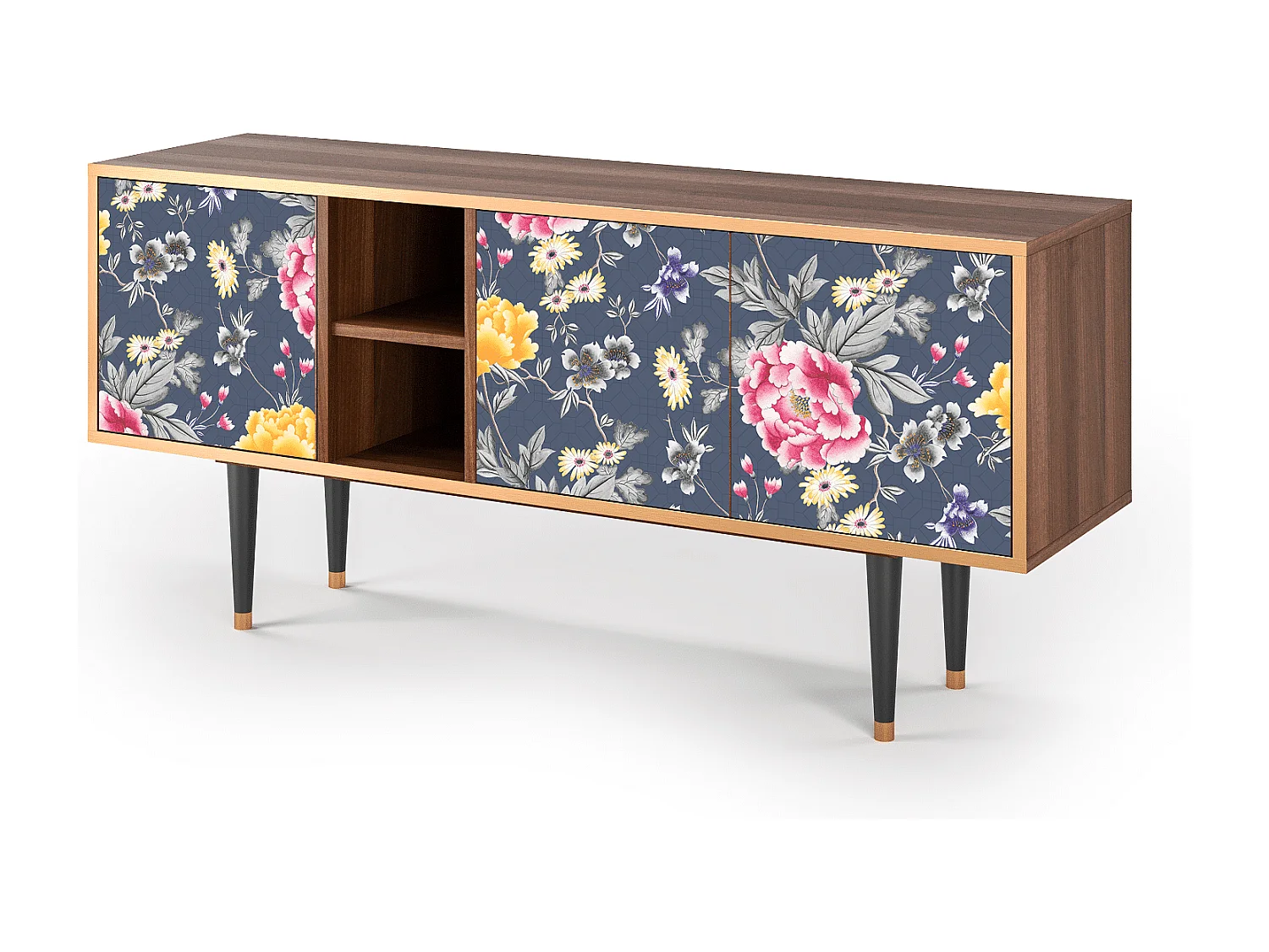 TV-Möbel - 150х69х41 cm - T5 - Dark Flower Bed, Walnuss