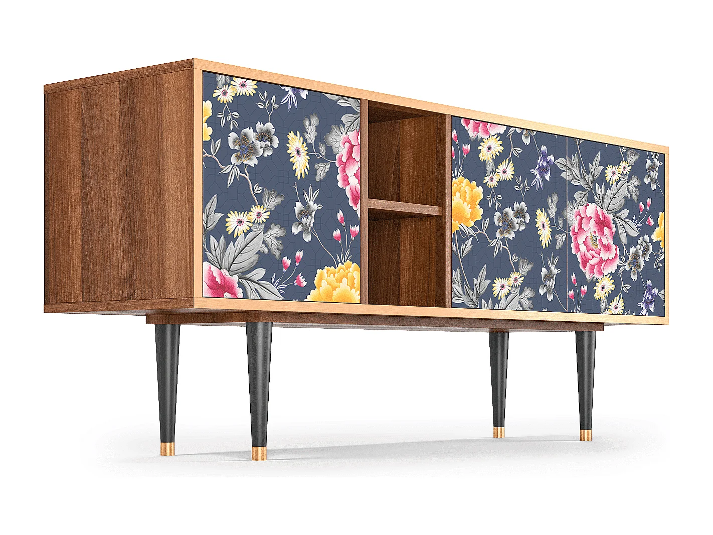 TV-Möbel - 150х69х41 cm - T5 - Dark Flower Bed, Walnuss