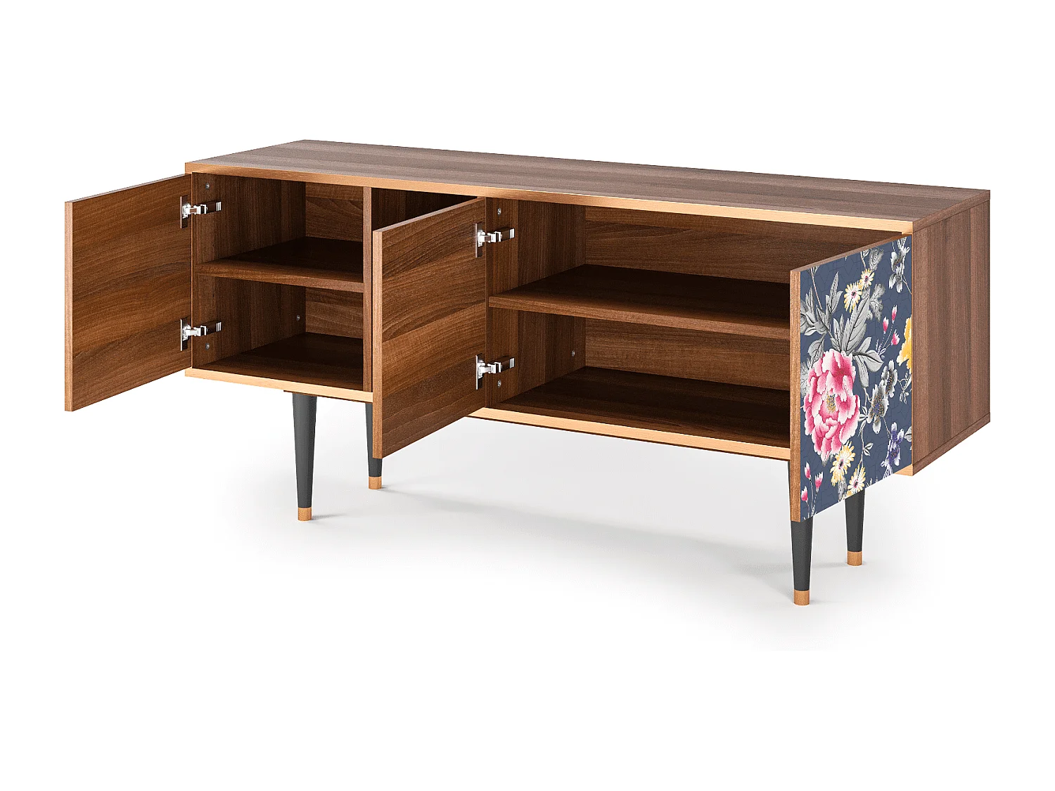 TV-Möbel - 150х69х41 cm - T5 - Dark Flower Bed, Walnuss