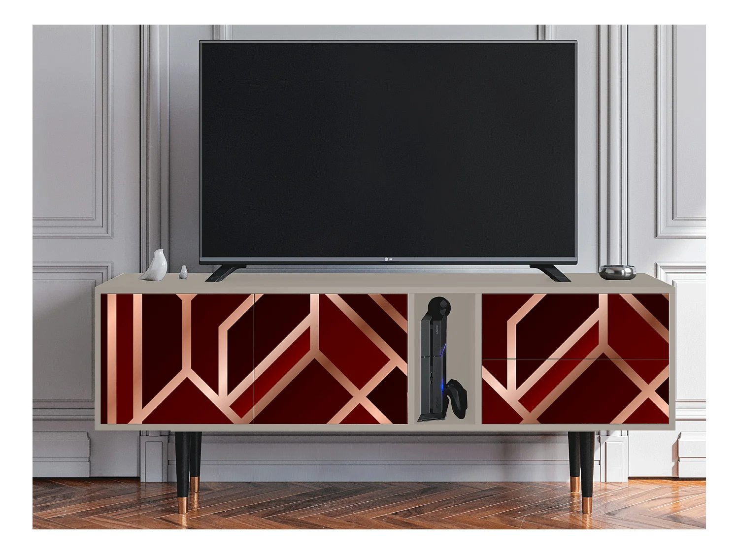 Mobile TV - 170х69х48 cm - T1 - Velvet 1920's, Sabbia