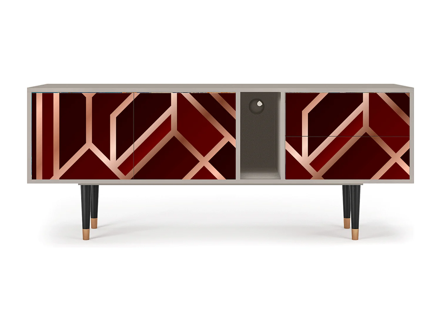 TV-Möbel - 170х69х48 cm - T1 - Velvet 1920's, Sand