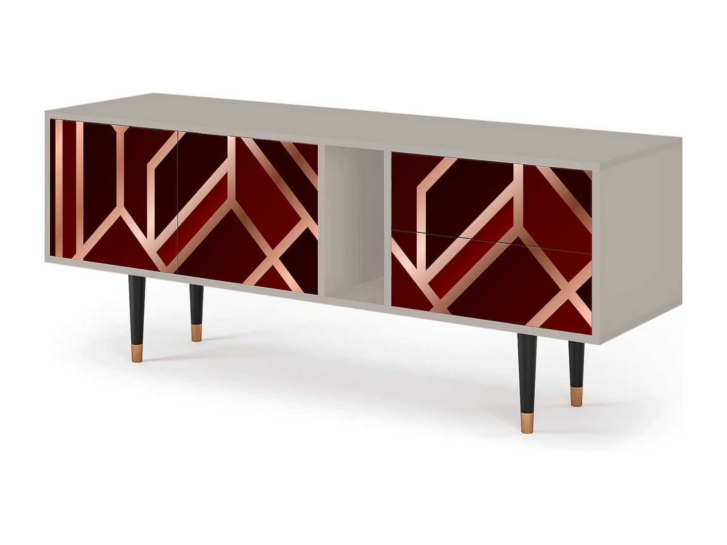 TV-Möbel - 170х69х48 cm - T1 - Velvet 1920's, Sand