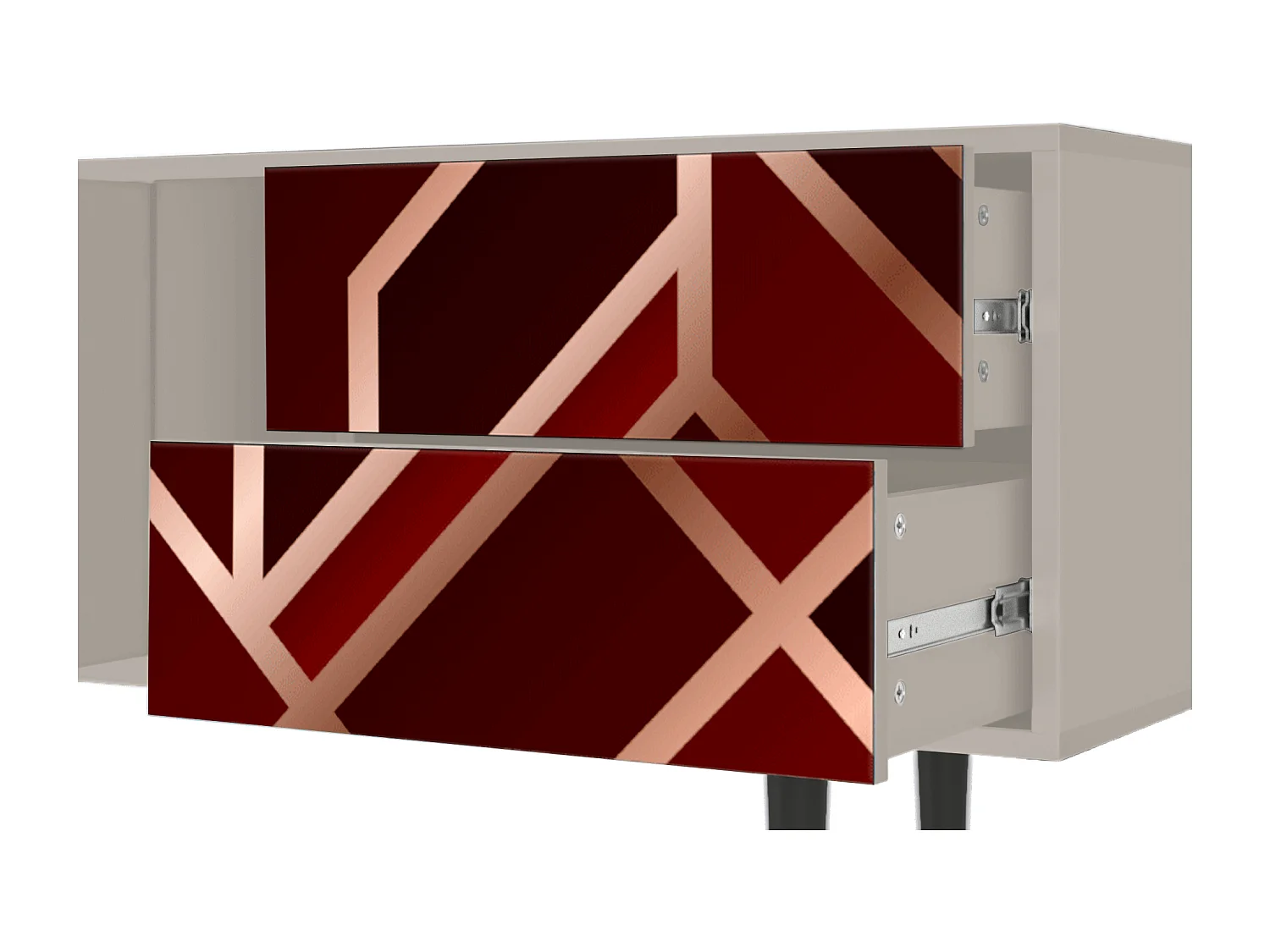 TV-Möbel - 170х69х48 cm - T1 - Velvet 1920's, Sand