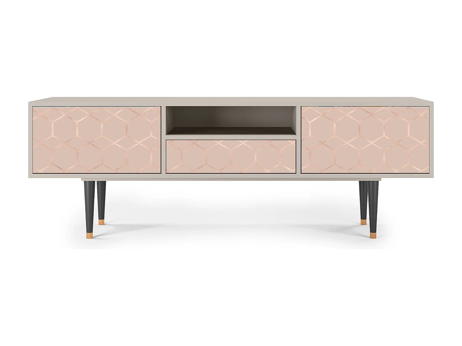 Meuble TV - 170х59х41 cm - T6 - Rose Honeycomb, Sable