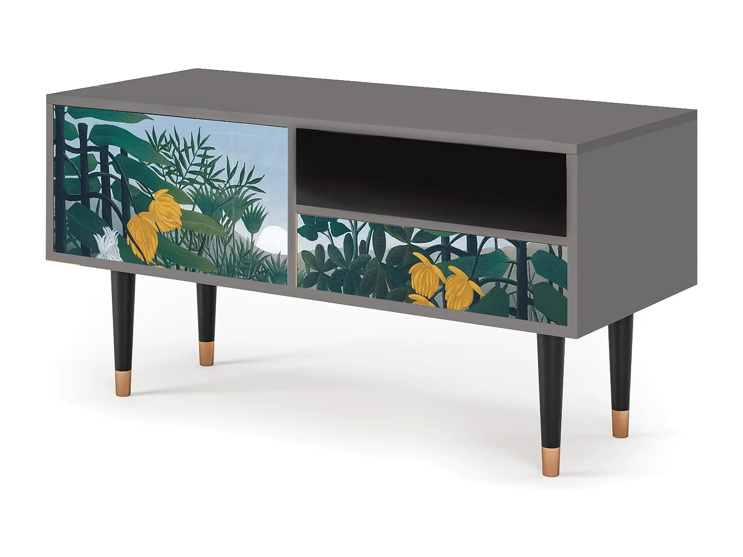 Meuble TV - 115х59х48 cm - T3 - The Repast of the Lion, Gris